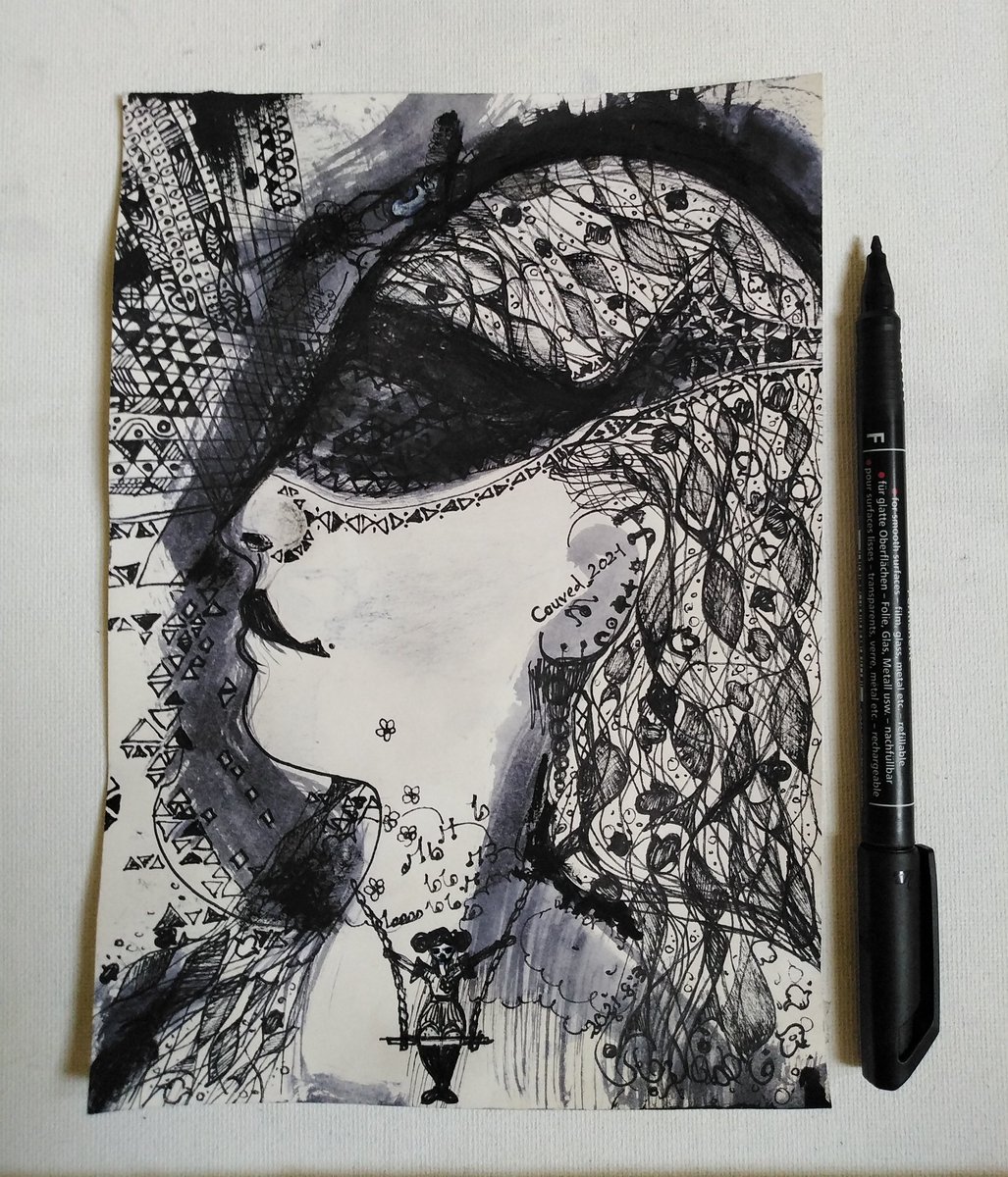 f_alfrgani's tweet photo. Sketch
Ink on paper
20.5 ×15cm
Tripoli_Libya
3أغسطس2021
#blackandwhite #spiritart #lineart #corona_art #coronatime #abstractart #staysafehome #libyanartist #lovemywork #fatimafurjani2021 https://t.co/kJ0mVyrK6A