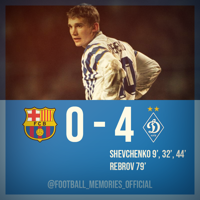 FM_Twittah's tweet image. Champions League Group stage, 1997/98 | Andriy Shevchenko scored a hat-trick against a Barça side that featured Rivaldo and Luis Figo

#footballmemories #Shevchenko #Ševčenko #Шевченко #ФКДинамоКиїв #ДинамоКиїв #Київ #футбол #calcio #calcioitaliano #футбольчик #матч #пас #гол