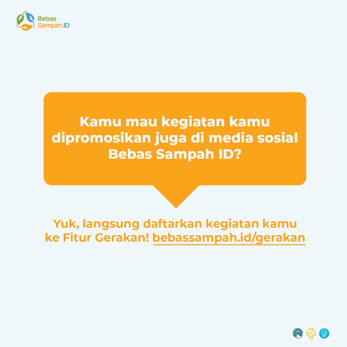 BebasSampahID's tweet image. [GERAKAN BULAN INI]

Halo, Pegiat Persampahan!
Kalau kamu mau cari inspirasi kegiatan apa di bulan ini, yuk kepoin poster diatas!

#IndonesiaBebasSampah
#BebasSampahID
#ProgramGF
#Dari2021untuk2025
#ZeroWaste
#MulaiDariGenggamanmu
#GerakanBSID