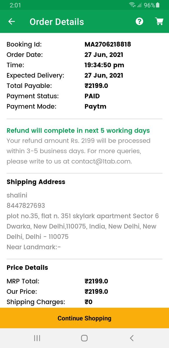 Ss42904761's tweet photo. @1TabOfficial why you are not refunding my money,its been more than a month now....I am keep on chasing but still no refund.. https://t.co/1Mp8ubC5uc