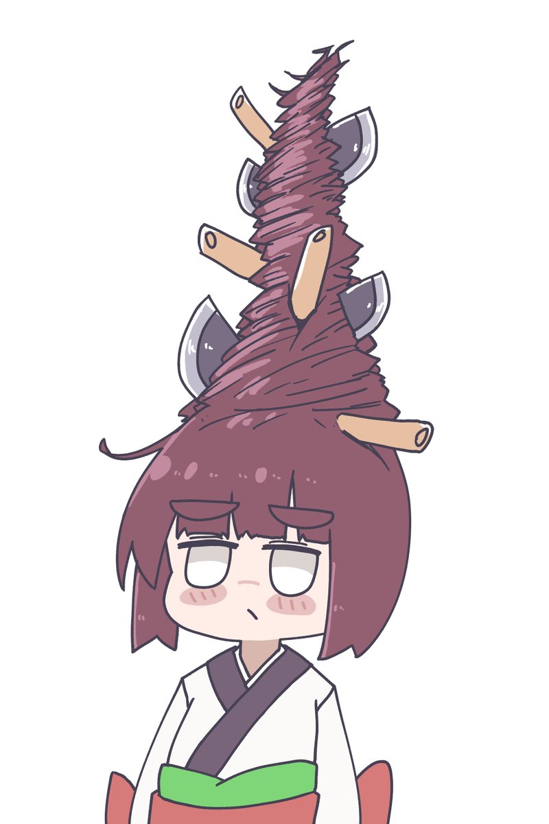 東北きりたん 「もりもり 」|毛玉猫🍄＠Skeb募集中のイラスト