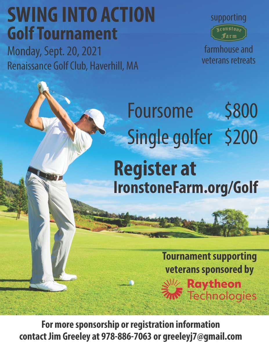 Love Ironstone? Love golf? 
Join us Sept. 20 at Renaissance and support our veterans retreats. Must register: ironstonefarm.org/golf