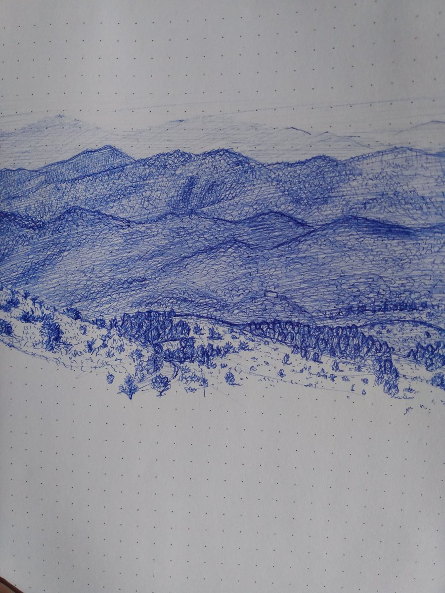 emanuelesi's tweet photo. #view #mountain #calascio
#abruzzo 
#pen #blue #drawing #sketch https://t.co/nEpNRlRRHV