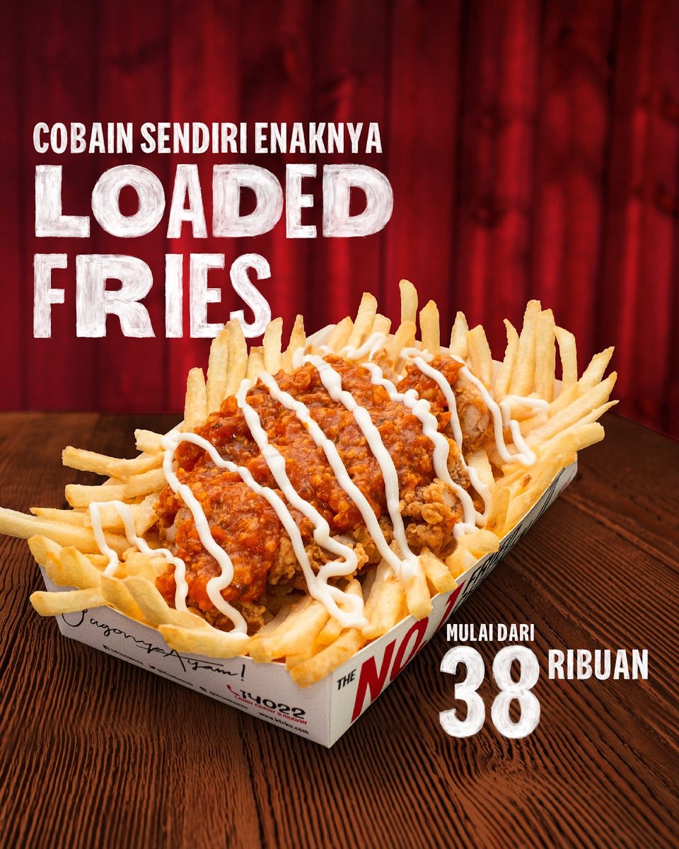 KFCINDONESIA's tweet photo. Daripada bingung cari cemilan apa buat nemenin kerja, mending langsung pesen Loaded Fries! Isinya enak dan bikin puas! Yuk buruan pesen Loaded Fries sekarang biar kerjanya makin semangat!
#kfcindonesia #kfcloadedfries https://t.co/FHSyMqOenn