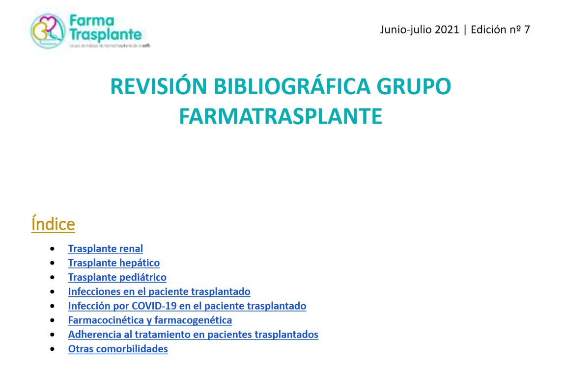 sefh_'s tweet photo. 📚Recomendaciones sobre el papel de los #PROA en pacientes trasplantados de órgano sólido https://t.co/RNIVvXAxw9

📢Además en la última revisión bibliográfica de @farmatrasplante encontrarás publicaciones sobre adherencia en trasplante, PK/PD, COVID-19... https://t.co/i2Li8Q4ktP https://t.co/QVUHa3V8h7