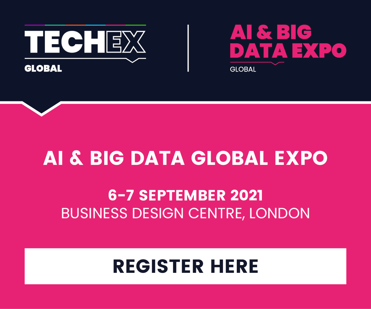 Come and meet us TechEx Events stand 175, this September! 
Event: AI &amp; Big Data Expo Global 2021
Date: 6-7 September 2021 &amp; 13-15th September 2021
Location: Business Design Centre, London &amp; Online
Website: lnkd.in/gYgGRrW