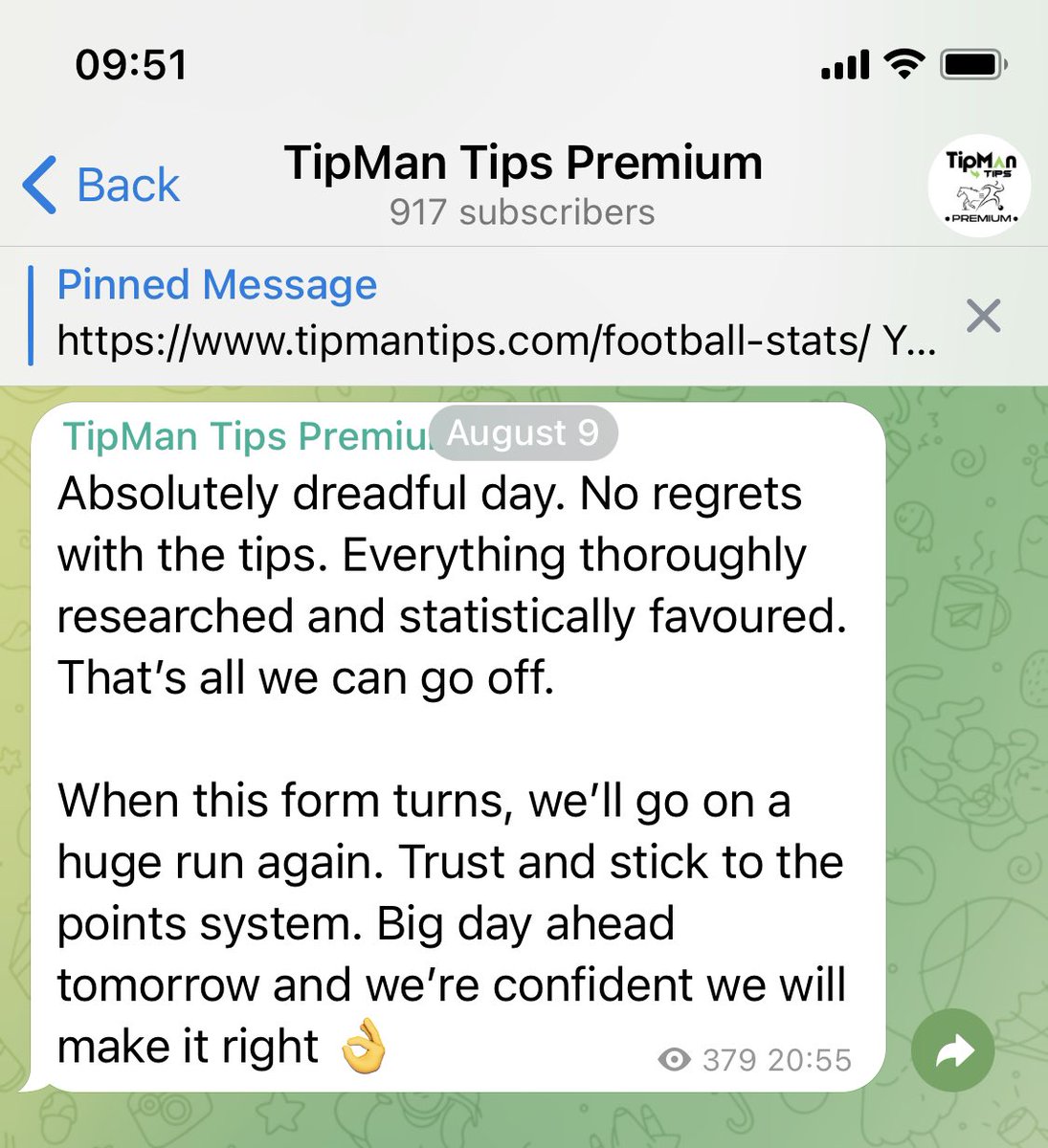 FootyTonight22's tweet photo. Not the greatest day yesterday.
But we will stick to our points plan, and go again.
#betting #bettingtips #tipmantips https://t.co/hF9zNmRLX9