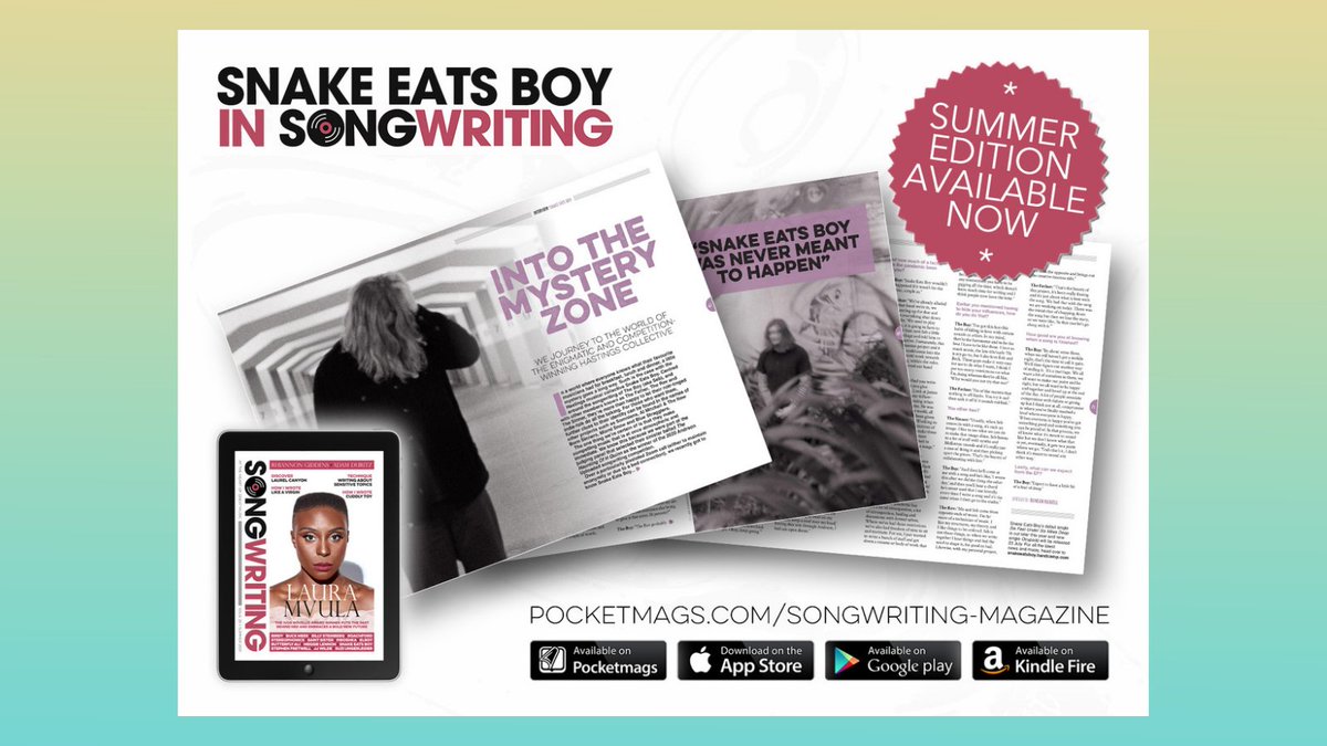⭐️Yesss! It's here!!⭐️The summer edition of <a href="/SongwritingMag/">Songwriting Magazine</a> is out now, and includes a feature interview with Uploaded winner @snakeeatsboy, as well as some amazing tips and content for songwriters!!! Get your copy today at pocketmags.com/songwriting-ma…