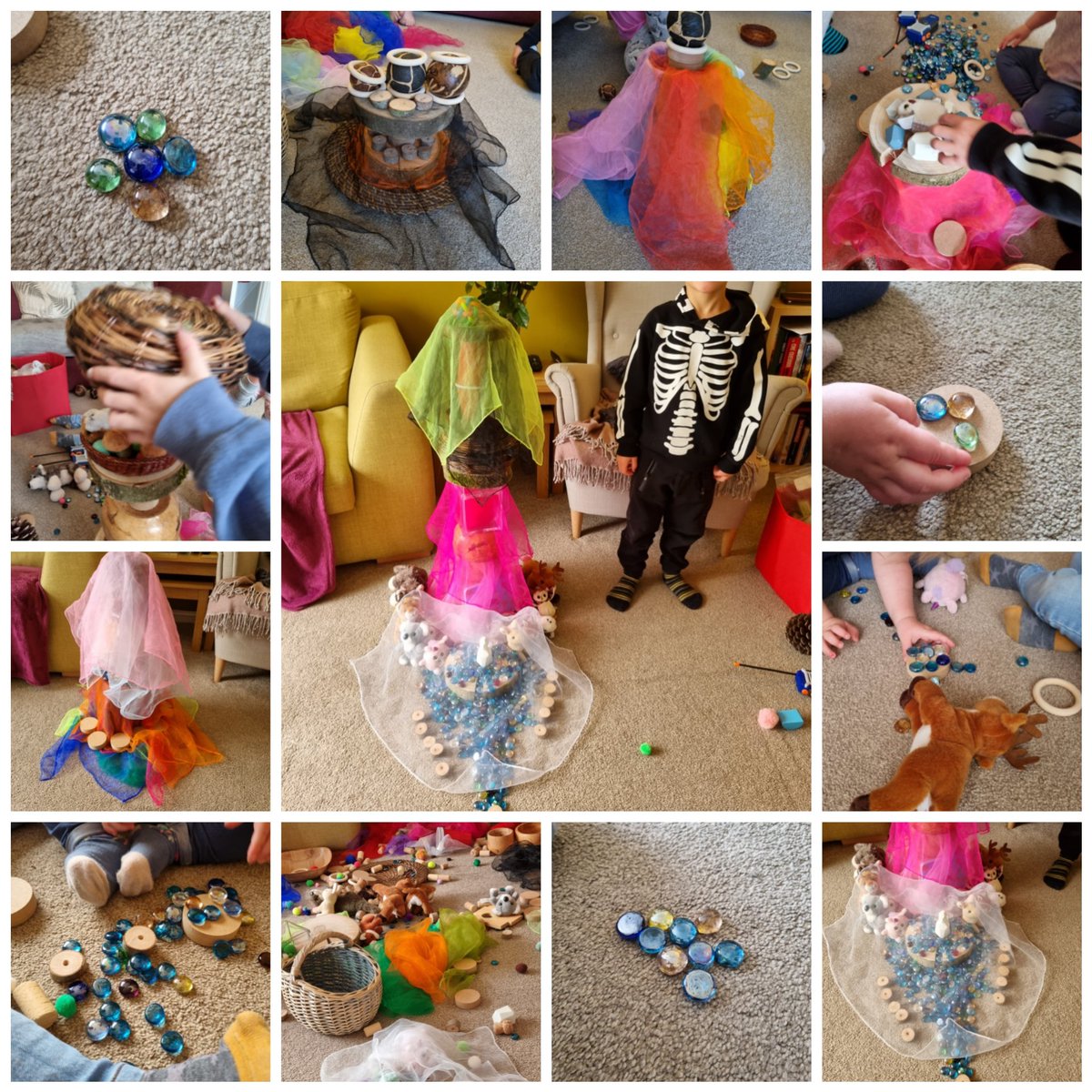 smithmum72's tweet photo. My older crazies have been creating cakes with loose parts, they've gotten taller &amp; more elaborate with each creation 🥰 my wee tots today made their own cakes &amp; sang happy birthday #lifeofachildminder #looseparts #peerledlearning @ScotChildmind @UpstartScot @ELCScotGov https://t.co/dcj2Nc6fEo