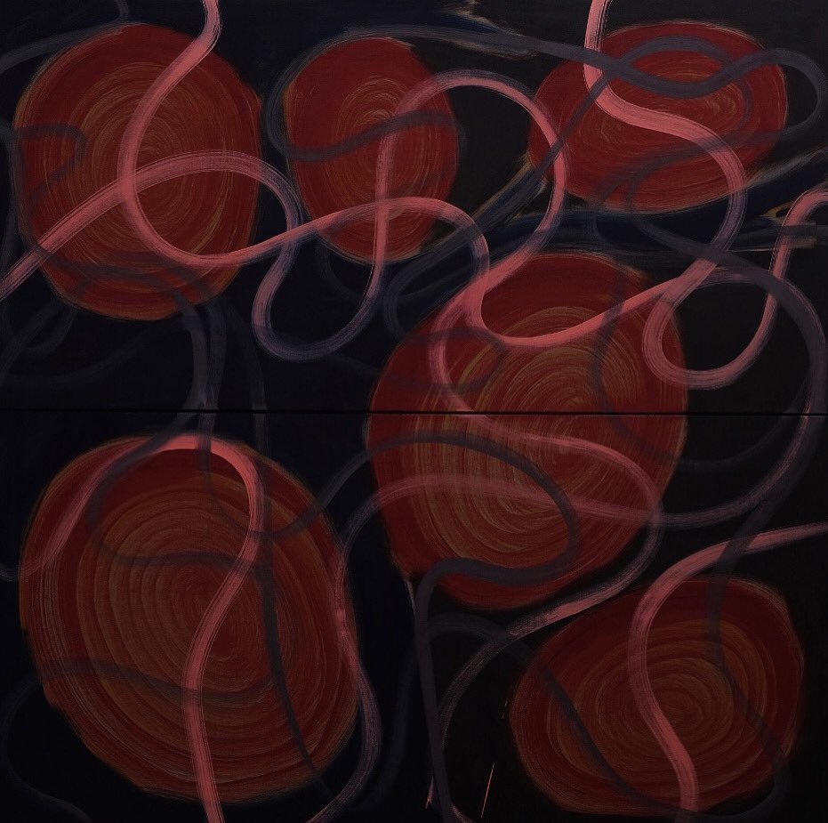 Black Pond
Oil, charcoal and pastel on linen
180 x 192 cm
2021