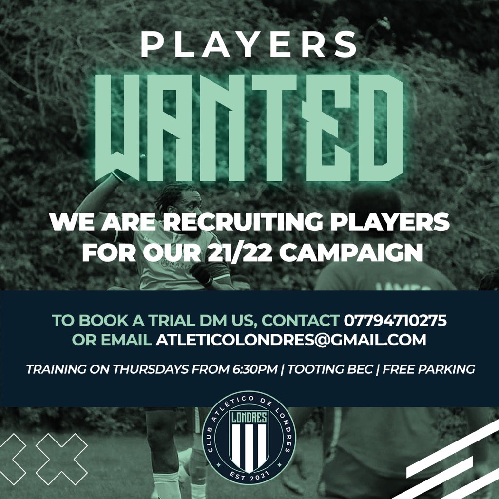 🚨Players Wanted🚨

In preperation for the new football season we are still recruiting for players in all positions, Get in contact now and we can answer any questions you have! 

<a href="/BASLFL/">B&SL Football league</a> <a href="/findmeaplayer/">Find Me A Player</a> <a href="/ukfootyfinder/">ukfootballfinder.co.uk</a> <a href="/purelyplayers/">Purely Players - 🏴󠁧󠁢󠁥󠁮󠁧󠁿 #FFFUK</a> <a href="/findaplayer/">Find A Player</a> <a href="/Player1stUK/">Player 1st UK</a> <a href="/PlayerShort_/">Player Short</a>