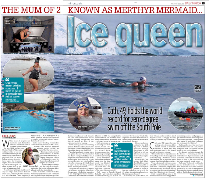 Hook News (@hooknewspress) on Twitter photo Merthyr mum Cath Pendleton is a record-breaking ice swimmer - exclusive in <a href="/DailyMirror/">The Mirror</a>. Read online ==>> mirror.co.uk/news/uk-news/r… Merthyr mum Cath Pendleton is a record-breaking ice swimmer - exclusive in <a href="/DailyMirror/">The Mirror</a>. Read online ==>> mirror.co.uk/news/uk-news/r…