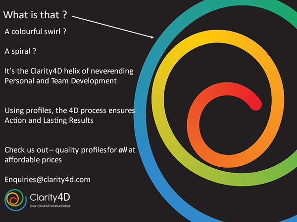 Clarity4D's tweet photo. #personalityprofiling #colourenergy #personaldevelopment #teamdevelopment #colourprofiles #spiral #helix https://t.co/9SHHyQ8B8y