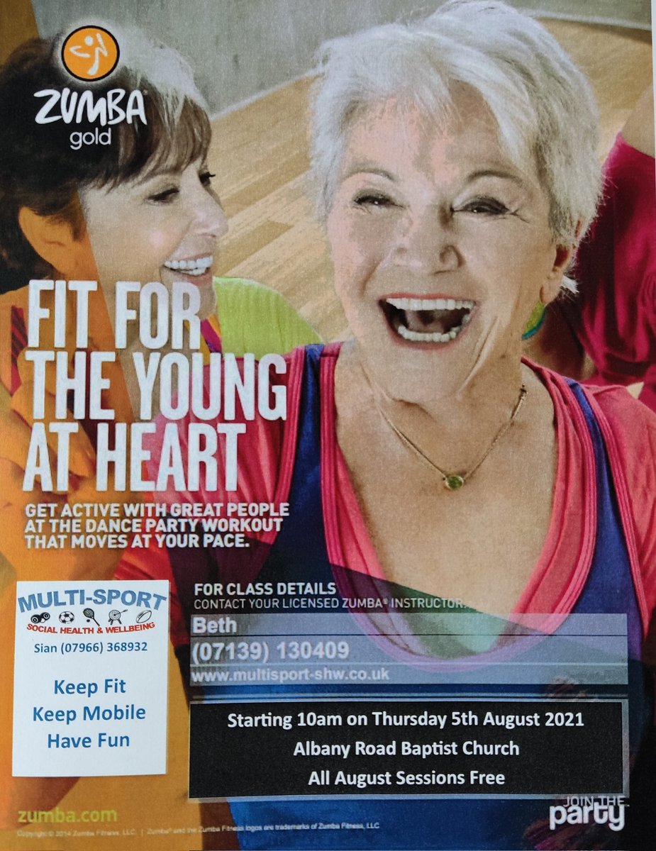 ****Please RT**** FREE Zumba session tomorrow for the young at heart!! Just turn up, details below. <a href="/AgeCymru/">Age Cymru</a> <a href="/ACCardiff/">Age Connects Cardiff</a> <a href="/CardiffTimes/">Cardiff Times</a> <a href="/CF24News/">CF24 Breaking News</a> <a href="/OlderPeoplesDay/">Older People's Day</a> <a href="/roathcardiff/">Roath Cardiff</a> <a href="/JoStevensLabour/">Jo Stevens</a> <a href="/DeAthCardiff/">Dan De'Ath</a>