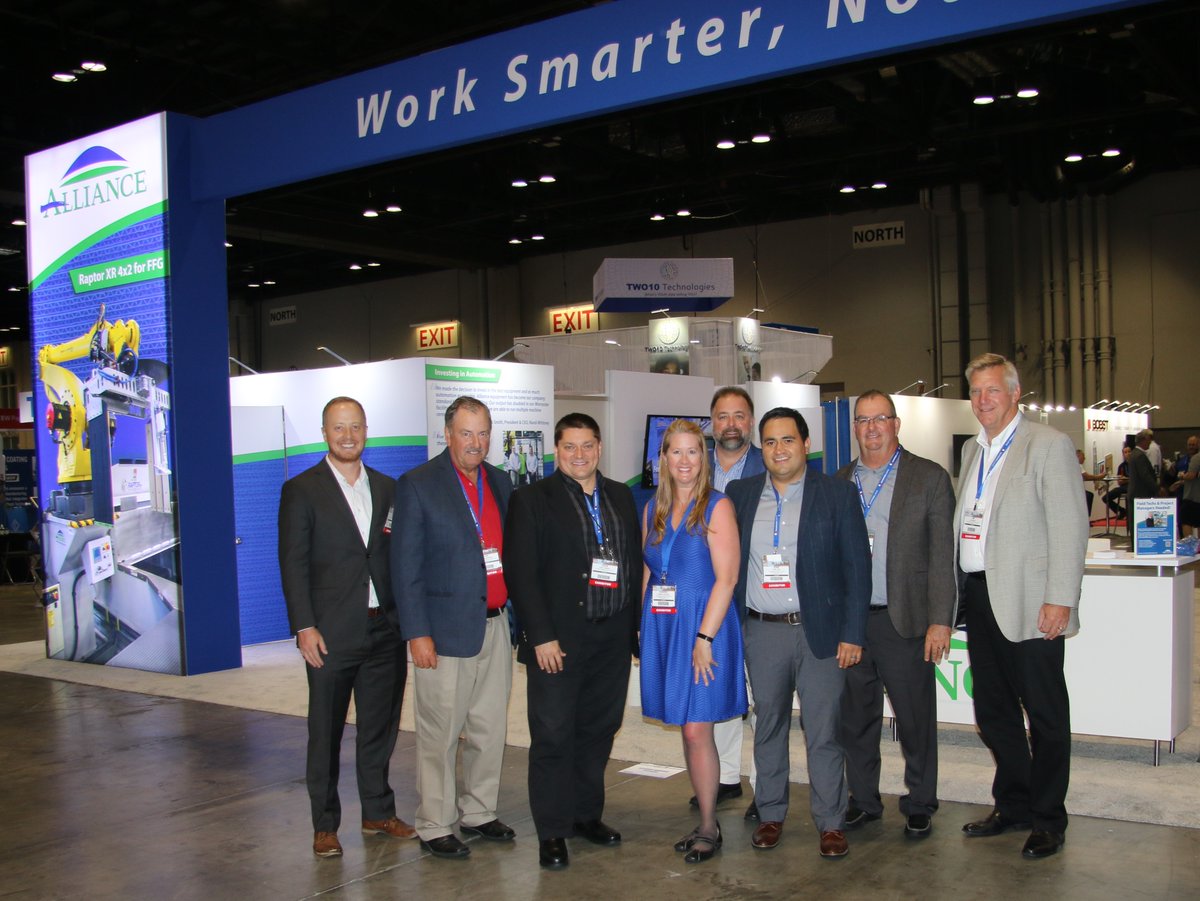 Ready for day 2 at SuperCorr. Join us at booth #2321. Danny, Rick, Dave, Sandra, Steve, Jose, Vince, Jim #alliancemachine #supercorrexpo #occc #orlando #corrugated #packaging #boxes #tappi #aicc #tradeshows #boxes