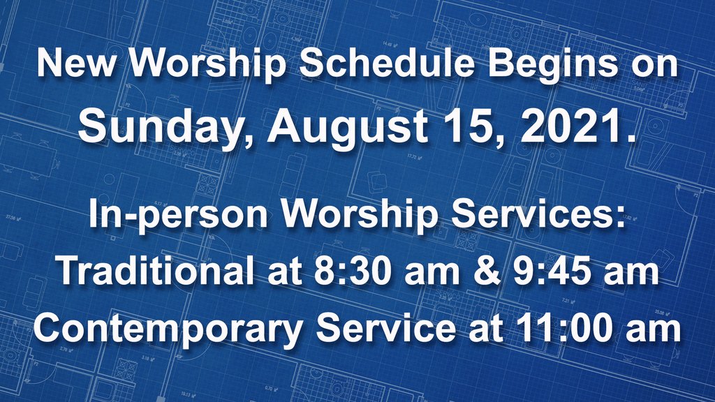 firstrowlettumc's tweet photo. New Worship Schedule begins Sunday, August 15
Traditional worship at 8:30 am and 9:45 am and contemporary worship at 11:00 am. Our current Livestream option will be 9:45 am. We hope you will begin to make plans now to attend one of these services! https://t.co/7QPbtgzs6n https://t.co/rDwzBntpYZ