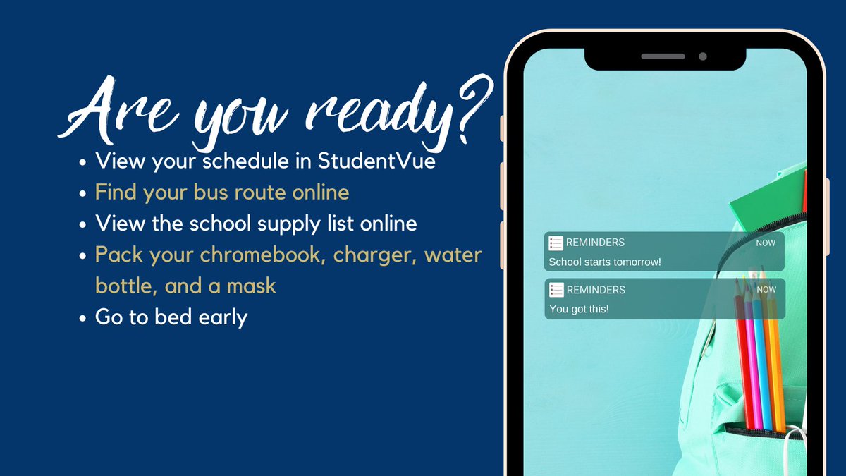 Start tomorrow like a pro with these tips! #AHAHS 

Bus info: aha.aps.edu/busrouteinfo

School supply list: docs.google.com/spreadsheets/d…