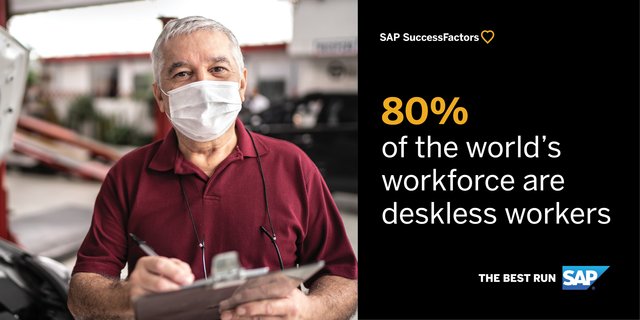 sassySAASmaster's tweet photo. As we reimagine the world of work, it is critical to consider the needs of deskless workers. An @SAP study provides insight on how to do so: https://t.co/H4kaFBB97u https://t.co/6hML2Sj7sM