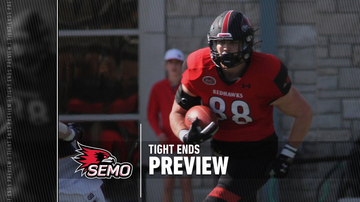 SEMOfootball's tweet photo. Southeast Missouri’s tight ends are servant leaders who tirelessly strive to help the offense perform at its best. 
Preview: https://t.co/7PyjH1wq0K https://t.co/nJPuBO5TtB