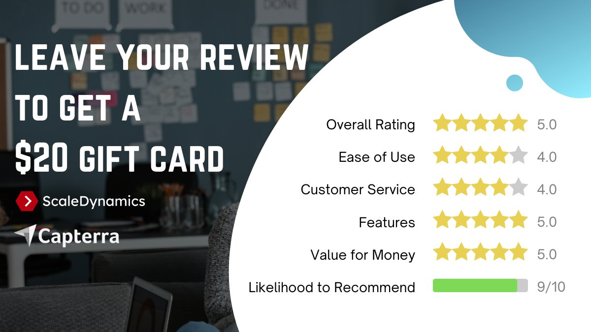 📢Leave a review and get a $20 gift card!
Let us know what you love about our platform and what you think we should work on next!
Share your experience on <a href="/Capterra/">Capterra</a> and help others find their perfect software bit.ly/3eFuaFM
#capterra #cloud #webdev #JavaScript #Nodejs
