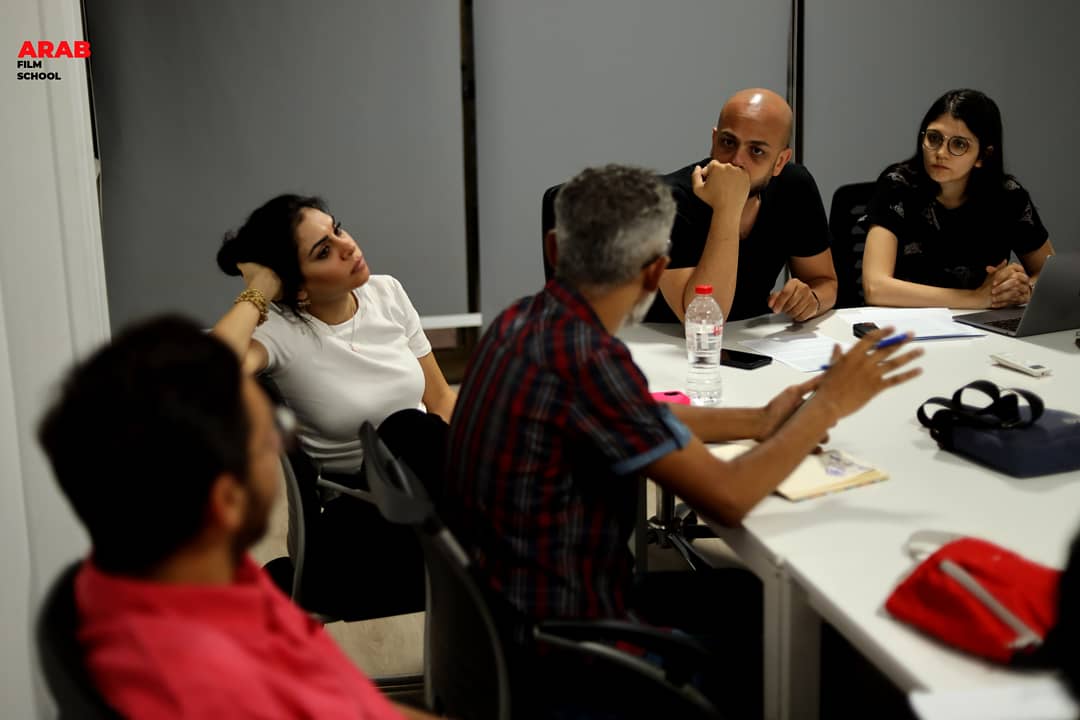 arabfilmschool's tweet photo. AHMED MOURAD @Ahmed_Mourad discussing with our future scriptwriters about their upcoming scenarios as a graduation project from the ADVANCED SCRIPTWRITING WORKSHOP 
#arab_film_school #arabfilmschool #filmschool #film_school #arabwriters #scriptwritingclass #scriptwritingworkshop https://t.co/PtuhwkN6Cc
