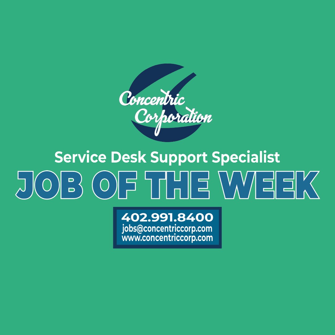 ConcentricCorp's tweet image. JOB OF THE WEEK: #ServiceDeskSupport Specialist

If you are #Helpdesk or #ServiceTech and not loving your current gig, let&apos;s chat to see if this may be a better fit for you! :)

#FindYourFit #OmahaNE #Jobs #Hiring #AdvanceYourCareer