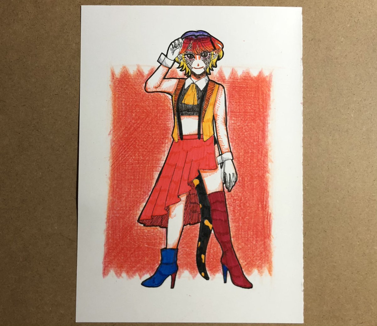 akibae_pic's tweet photo. アグ　サラマンダーの擬人化です
表向きはサーカス団員、裏向きは魔族の臓器を売るマッドサイエンティスト https://t.co/uwn6bPp1We
