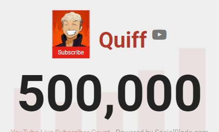 Quiff_X's tweet image. We hit 500k🎉🎉 Thank you!!