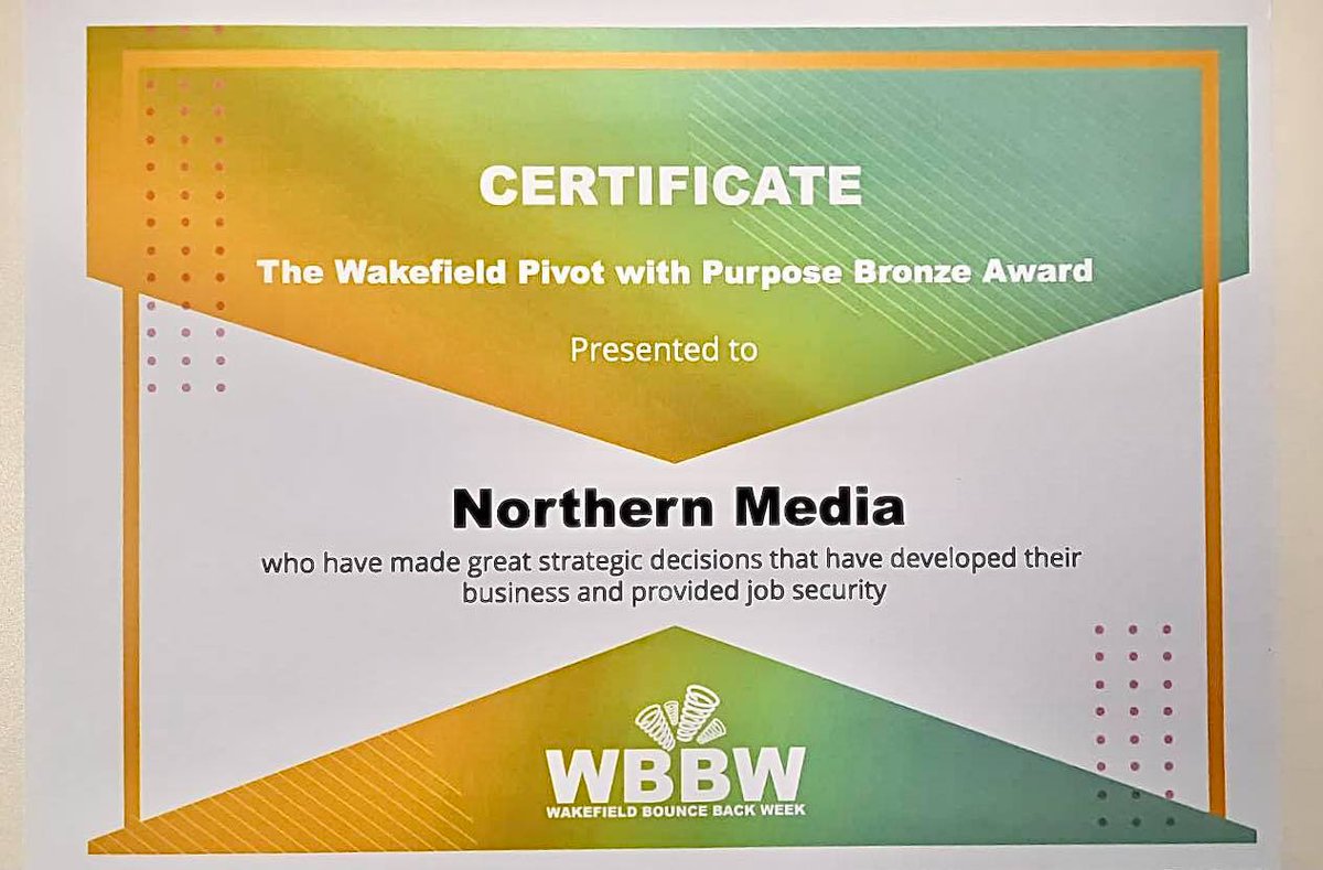 On Friday, we were incredibly proud to virtually 'attend' the <a href="/bouncebackweek/">Wakefield Bounce Back Week</a> Awards courtesy of @HalstonMarketin🏆

We were even more grateful for being awarded a Pivot with Purpose award for our strategic decision making as a result of COVID. 🌟 #WBBW