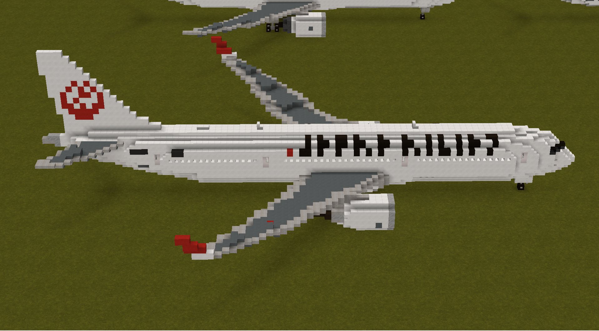 空港好きのﾏｲﾝｸﾗﾌﾀｰ 関空制作中 Jalで保有機数が増えていっているエアバスa350ぽいのを作ってみました 一番の特徴は大きなウィングレットですね 他にいくらか塗装のバリエーションを作ったら また飛行機マップをアップデートしていく予定です マイン