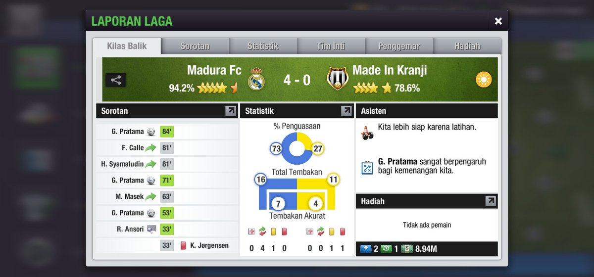 REJAM_FAMS's tweet photo. Lanjutan liga 2
Full time
Vs @MadeInKranji
Vs @GalurRayaFc
Dua kemengan penting di kandang
@Liga2TEI
#MDRFC ๐๐๐ช๐ช๐ชโโ https://t.co/s9htXEgkM4