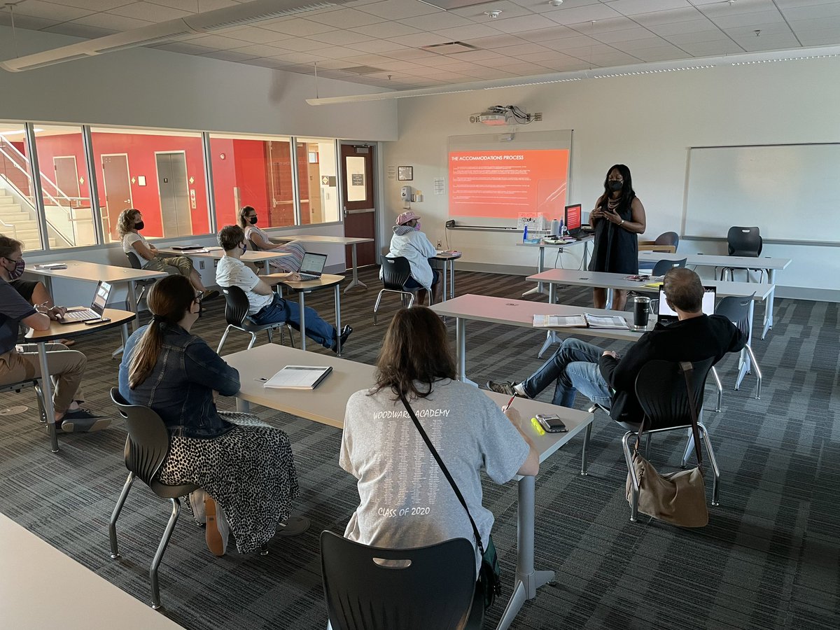 IamDrKem's tweet photo. Session 1 on “Understanding Accommodations” for our Upper School teachers is underway. Led by our Accommodations Coordinator @_LearnDifferent #learningsupport #woodwardway https://t.co/MB5ikHJCum