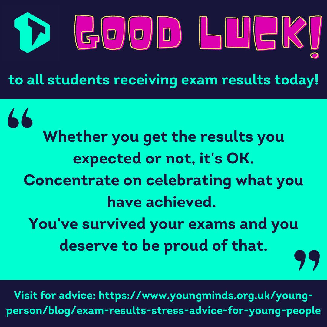 Techdeck_io's tweet photo. 📣 GOOD LUCK TO ALL STUDENTS RECEIVING EXAM RESULTS TODAY! 📣

#results2021 #resultsday2021 #Alevels #ucas #welldone #students #highereducation #education #school #university #alevels2021 #alevelresults2021 #ALevelResults https://t.co/s1mwiNkXsk