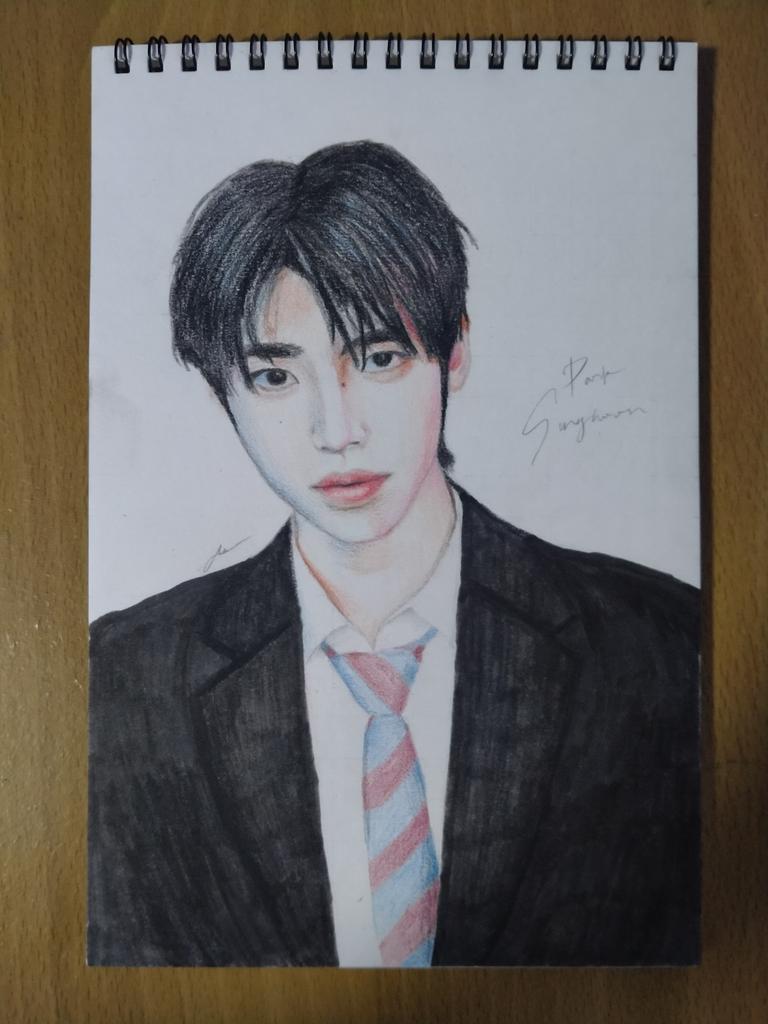 ikysohee's tweet photo. i tried drawing him, idk if it was a success lmao. anw here's my fan art of mr. ice prince! 🐧

#SUNGHOON @ENHYPEN_members https://t.co/zdZihS5Doz