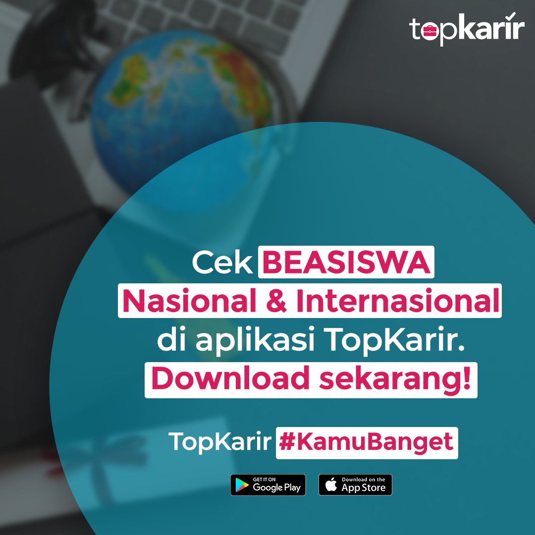 TopKarir's tweet image. Panggilan kepada semua Sahabat TopKarir yang butuh informasi #beasiswa nasional atau internasional📣📣📣

Butuh informasi beasiswa, makin mudah lewat aplikasi
TopKarir, semua kebutuhan karir yang #KamuBanget
pokoknya ada! Yuk download sekarang di bit.ly/downloadtopkar…
#TopKarir