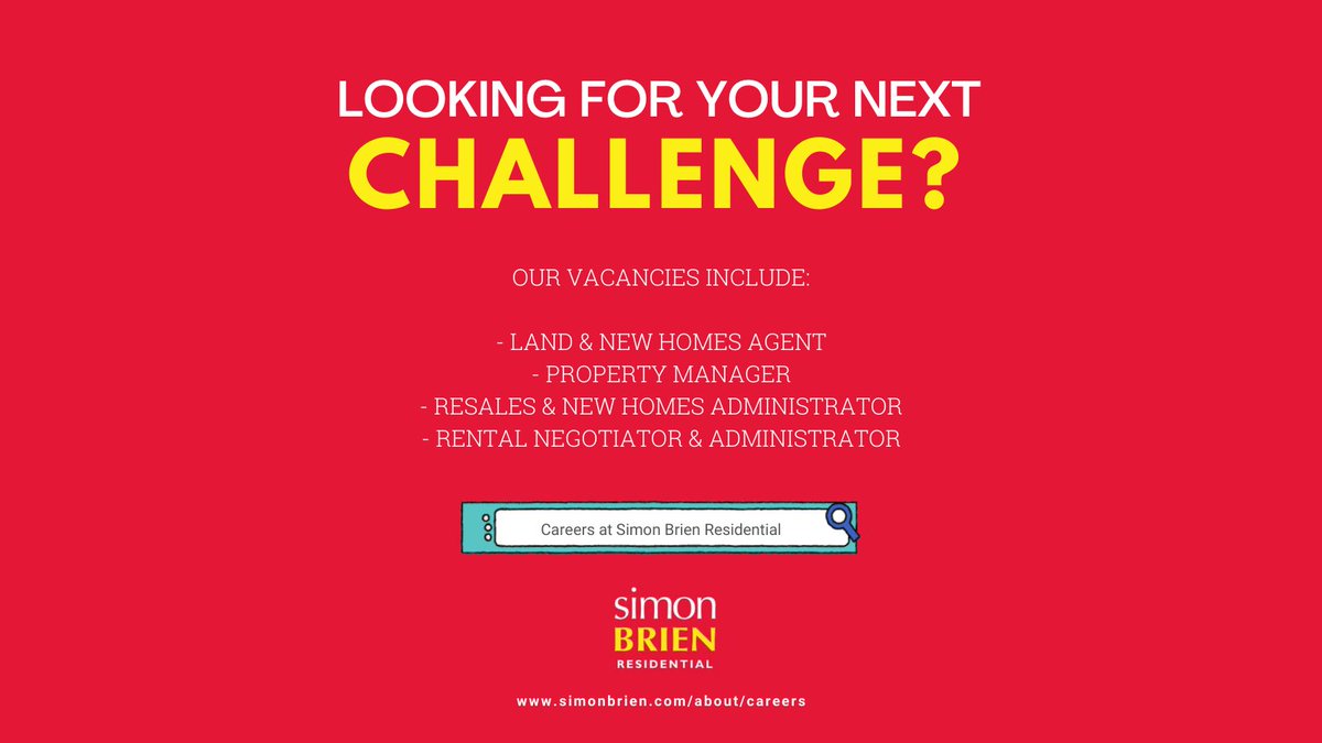 Looking for your next challenge? We are hiring! For more information check our website simonbrien.com/about/careers