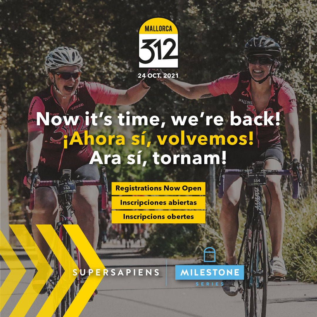 REGISTRATION FOR MALLORCA 312 2021 IS ALREADY AVAILABLE!

🗓October 24, 2021 – Platja de Muro
🚴Three routes: 312, 225 and 167km
👕Jersey included with the registration
🚫100% refund in case of cancellation due to causes derived to Covid-19

milestoneseries.cc