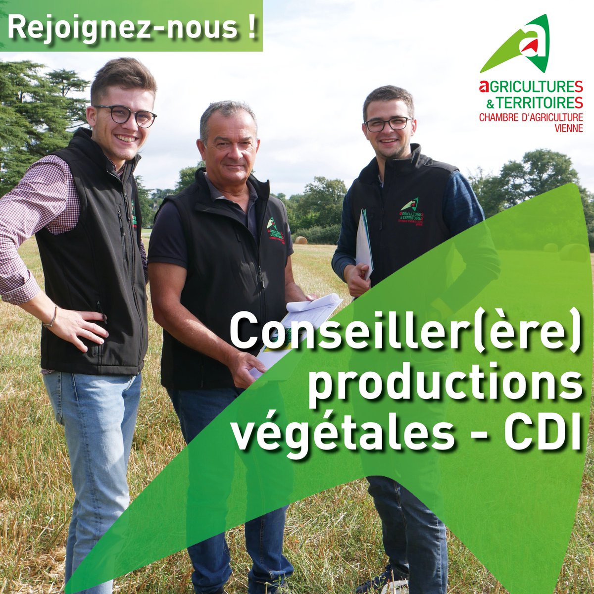 ChambreAgri86's tweet photo. Notre Chambre recrute ! Venez rejoindre nos équipes et, avec elles, agissez RÉELLEMENT pour le développement de nos agricultures !  
Les offres : https://t.co/Z0qKixrguB https://t.co/FM4uZAJDbq