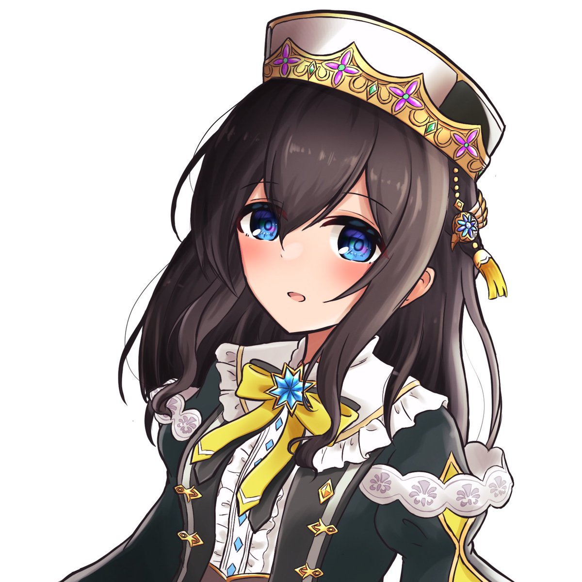 愛すくりー夢 ノワール衣装の鷺沢文香さん 描きました 好きです