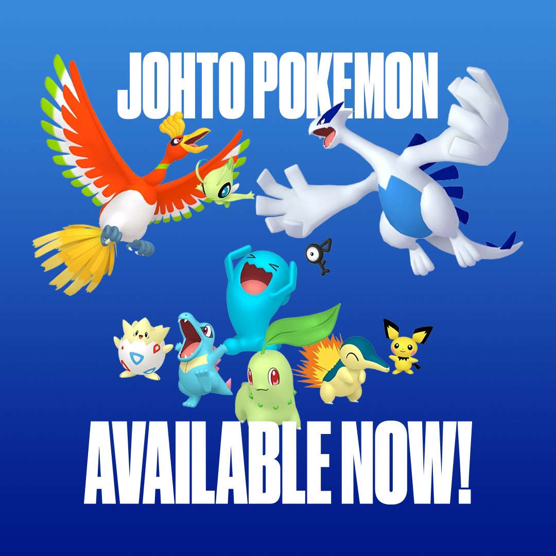 🌟 JOHTO POKÉMON AVAILABLE 🌟

👉SHOP NOW AT: pokegoaccount.com

#PokemonGo #Pokemon