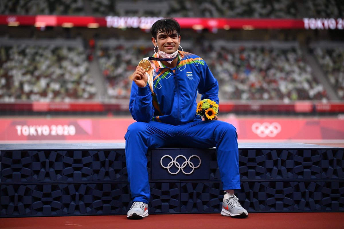 ipitchhigh's tweet photo. Neeraj Chopra has won GOLD in men's javelin throw at Olympic Games.
#TokyoOlympics #Olympics #KheloAazadiSe #JavelinThrow #Japan #sports #NeerajChopra https://t.co/FZJEyBAdW9