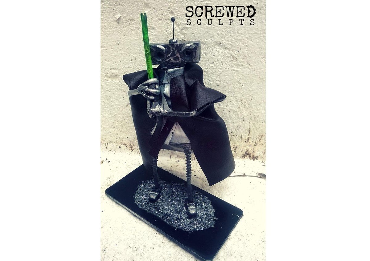 InvokalInk's tweet photo. @HamillHimself Were there ever any robot Jedi??
#JunkArt #UpcycledArt #FanArt https://t.co/0qz9N4q95c
