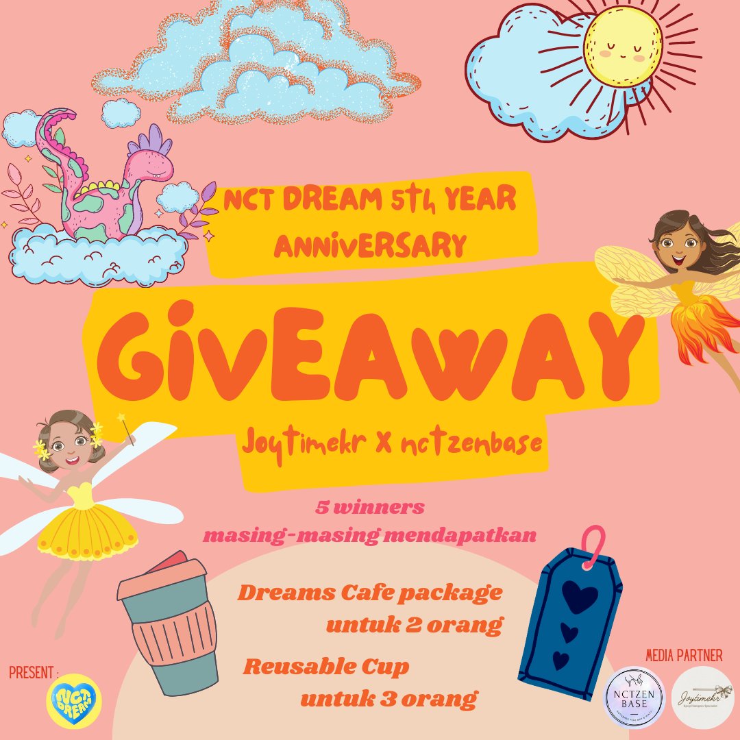 nctzenbase's tweet photo. 🧚 JOYTIMEKR X NCTZENBASE GIVEAWAY 🧚

🏆5 pemenang untuk :
-2 packages of Dream's Cafe 
-3 packages of Namericano

Rules ⬇️
• Follow nctzenbase on twitter
• Follow joytimekr on Instagram, shopee, tiktok, and twitter

⚠️Kami akan mengecek⚠️

Lanjutan rules ⬇️⬇️ https://t.co/2KHY1yq4qG
