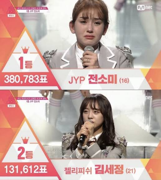 รายการเซอร์ไวเวิลเอ็มเน็ตตัดต่อเหี้ยยังไง เซจองกับโซมีในรายการเคยสนิทกันมาก แต่ถูกรายการตัดต่อให้เป็นคู่แข่งกันตลอด มีรูปเซจองต้องมีโซมีมาวางเทียบ จนทำให้ทั้งคู่อึดอัดเลยห่างกันไป จนวันที่ได้เดบิวต์เป็น #IOI ด้วยกัน เซจองเดินมาบอกโซมีว่า “มันน่าเสียดายเวลาที่เราต้องห่างกันไปเนอะ”