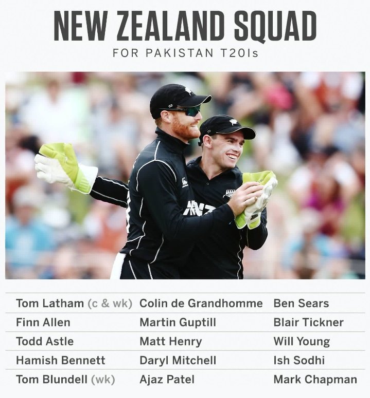 HassanAhmadBut2's tweet photo. New Zealand announce a 15-man squad for the T20Is in Pakistan 🇵🇰

Tom Latham will lead the side 👏 https://t.co/qdAFaBOiDm