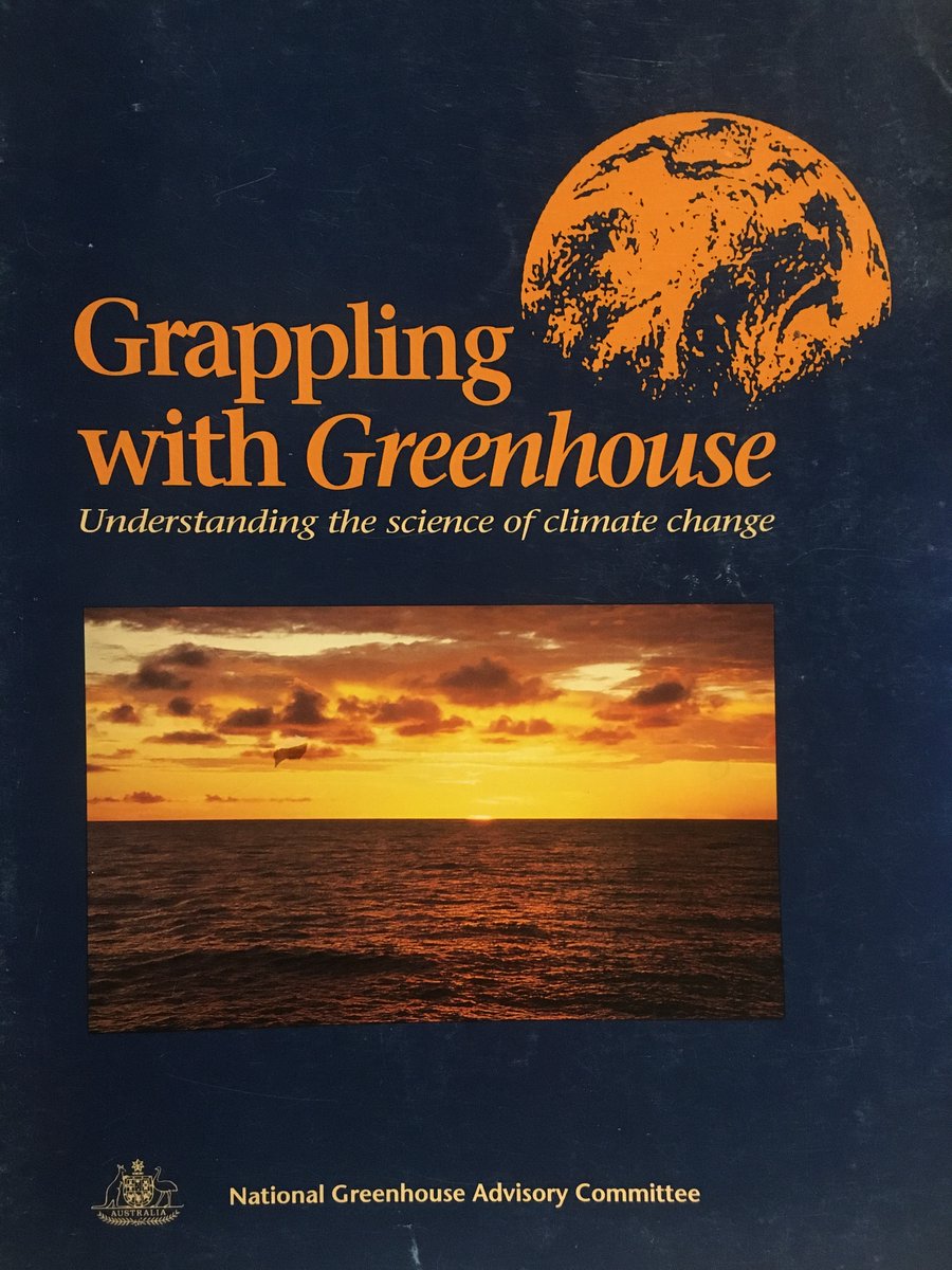 marcsrhudson's tweet image. Is this some enormous prank and I’m the only sucker?
I have been watching lots of coverage of the IPCC report, and the Australian government response.
Here’s a glossy publication I bought for 2 bucks in the Oxfam shop on Hutt St.
Wanna guess the year?

1/n