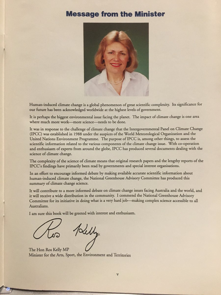 marcsrhudson's tweet image. Is this some enormous prank and I’m the only sucker?
I have been watching lots of coverage of the IPCC report, and the Australian government response.
Here’s a glossy publication I bought for 2 bucks in the Oxfam shop on Hutt St.
Wanna guess the year?

1/n