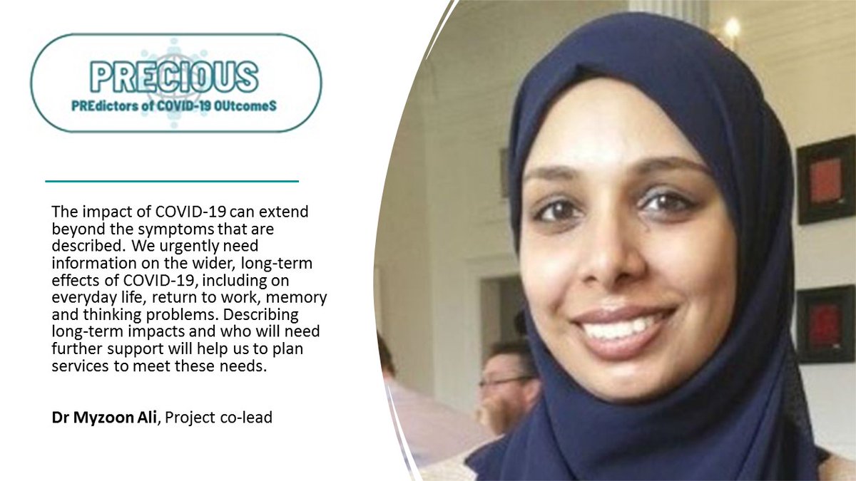 CovidPrecious's tweet photo. Meet our project team! The #PRECIOUS study is a UK-based project led by @MarianBrady and @MyzoonAli which involves researchers and clinicians from @CaledonianNews, @EdinburghUni, @NHSLanarkshire, and @UofGlasgow #COVID19 #LongCovid https://t.co/3jp0Oe8bqr