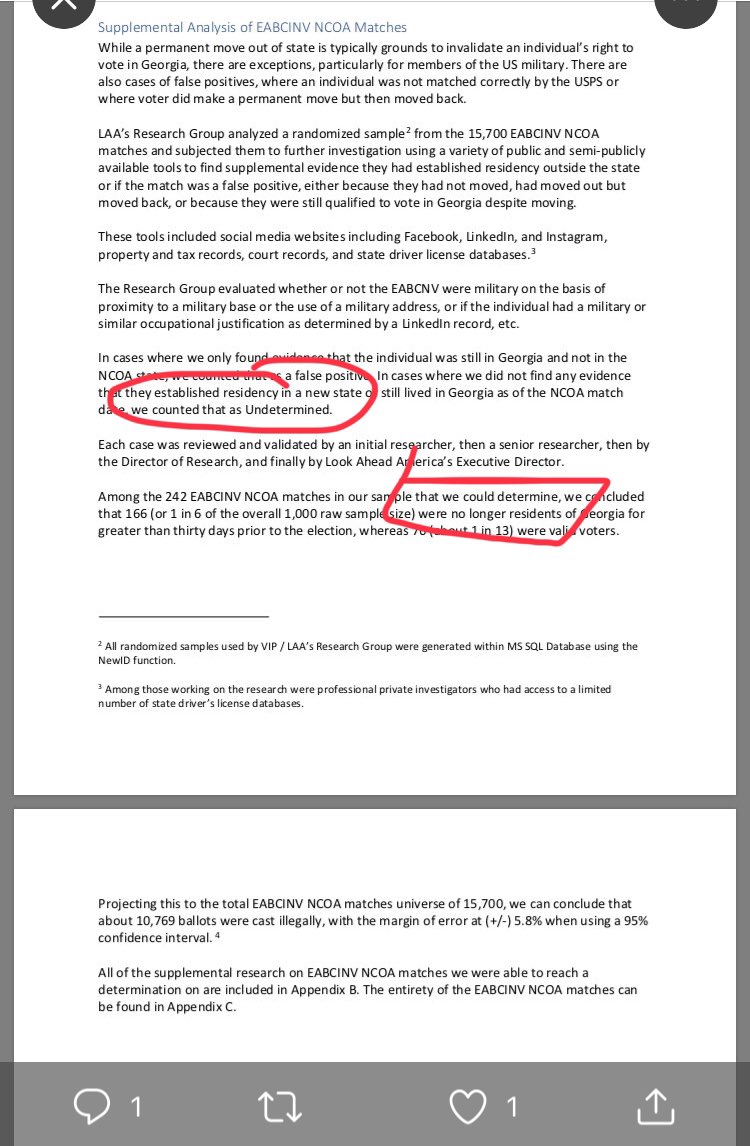 GetAFreakinGrip's tweet photo. @AjmooreMoore We’ve already determined there are THREE groups involved here. Braynard ADMITS he couldn’t make a determination on every case he reviewed.

He admits it in his reports, and he admitted it in a DM to a supporter.
👇🏻👇🏻👇🏻 https://t.co/GyEwPPlde5