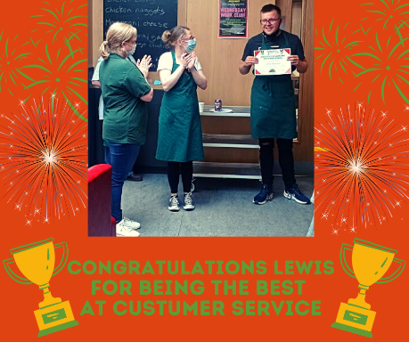 SpaceBroomhouse's tweet photo. Here is our wonderful trainee Lewis receiving his award for outstanding customer service β
Lewis is a ray of sunshine in the cafΓ© and always has a smile for everyone π
#ScotGovICF #FFLGetTogether #DTAS #outstandingcustomerservice #celebratesuccess https://t.co/FGsLBWNhlS